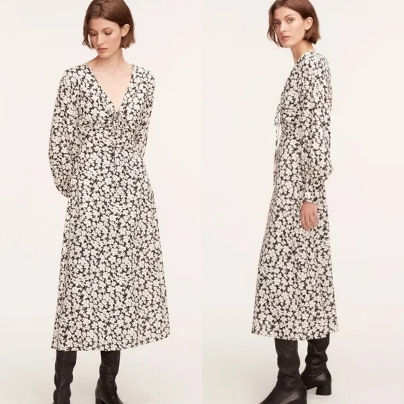 Rebecca Taylor Dresses & Skirts - Rebecca Taylor Floral Black and White Maxi Dress